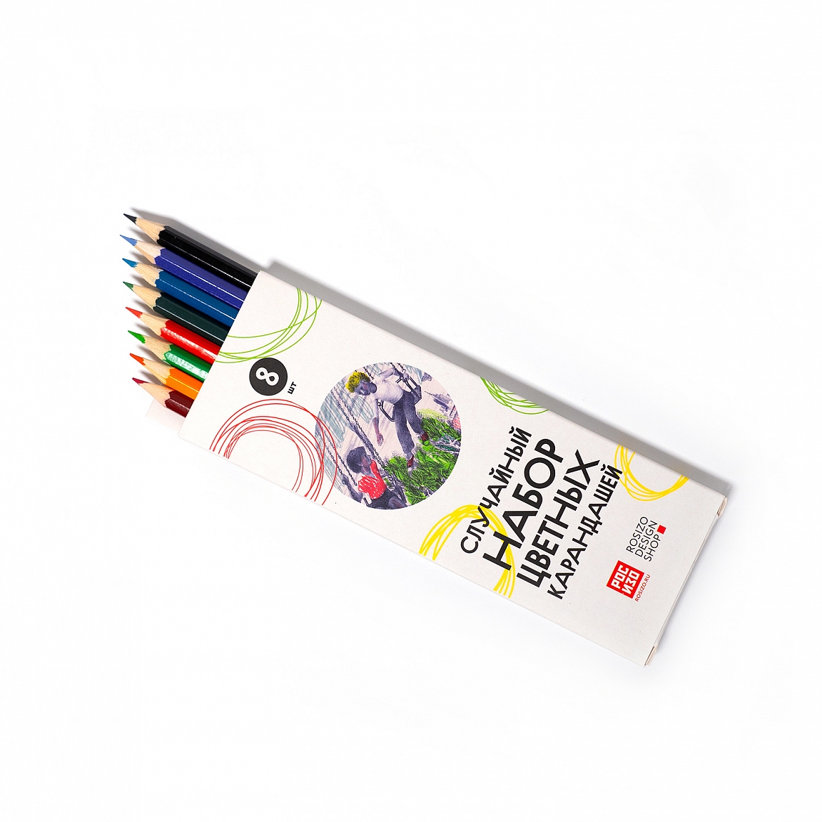 Случайный набор цветных карандашей